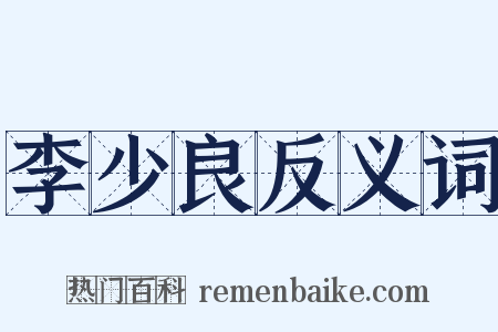李少良反义词是什么意思的图片